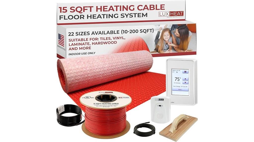 15 sqft radiant floor heater
