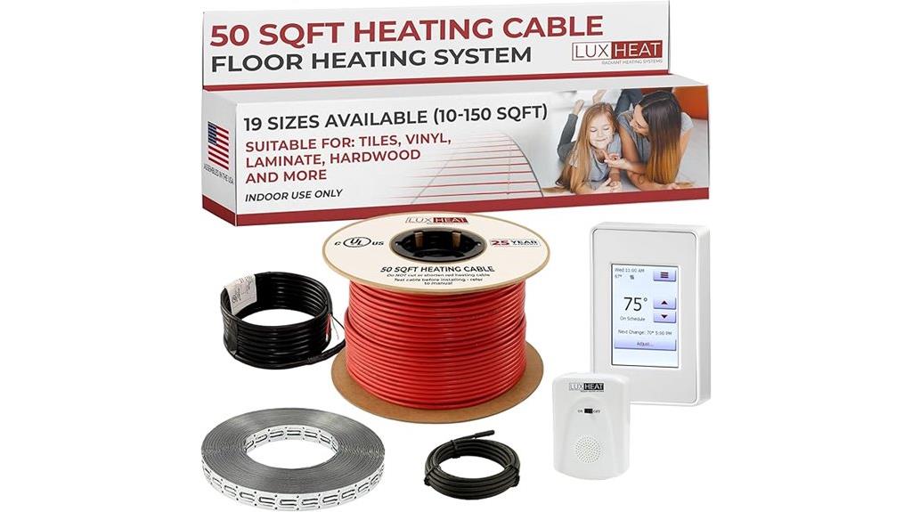 50 square foot heating cable kit