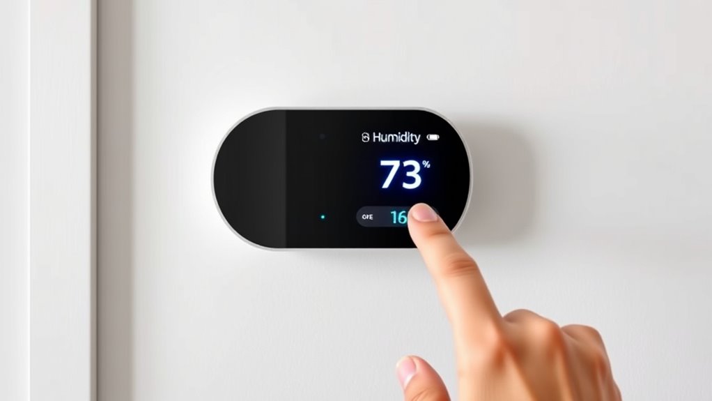 adjust smart thermostat humidity