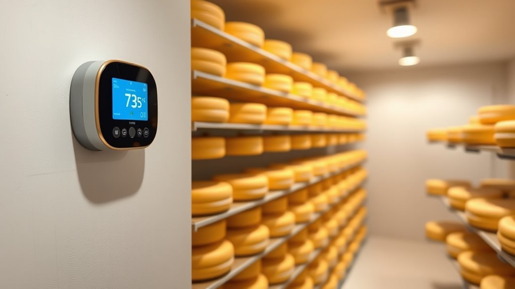 cheese aging temperature control