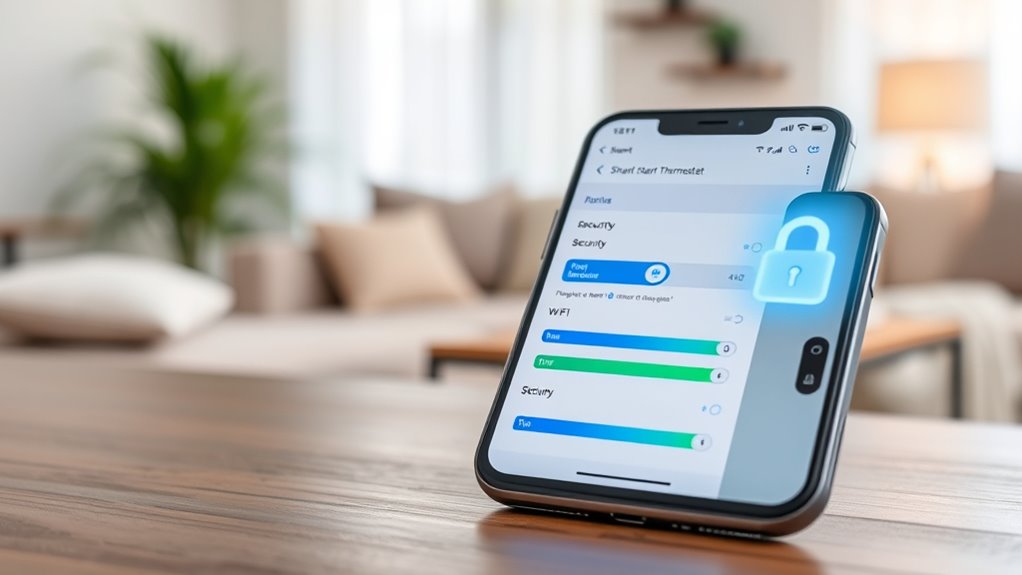 secure smart thermostat features
