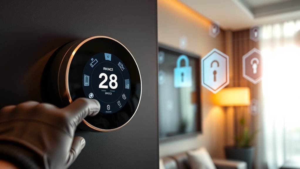 secure smart thermostat features