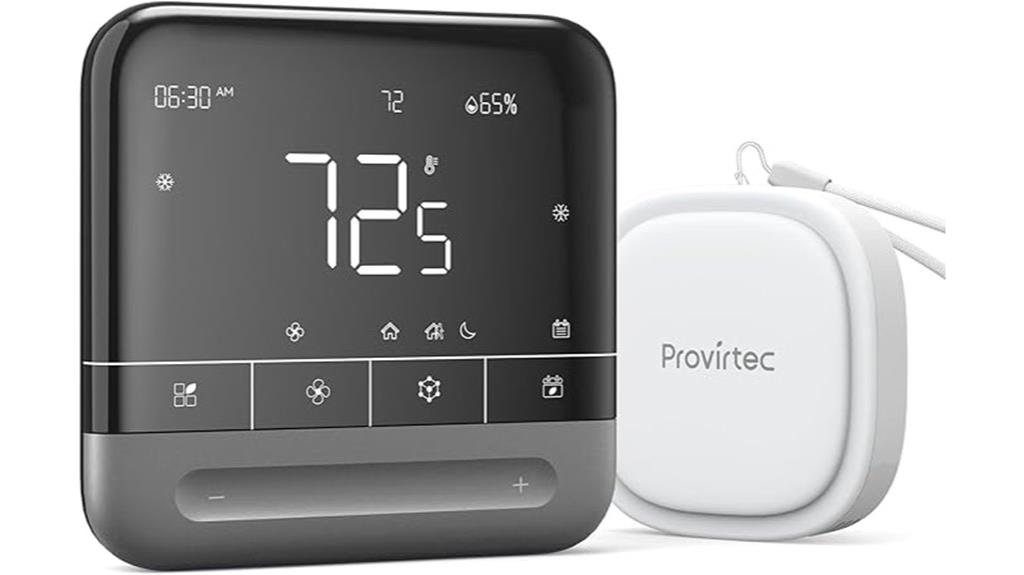 smart thermostat touchscreen sensor