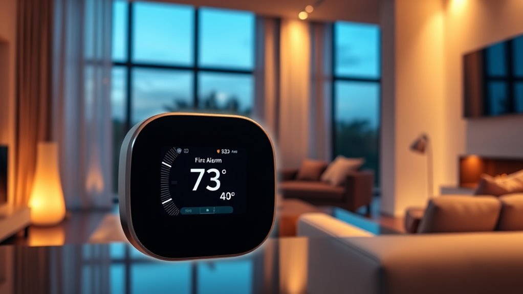 smart thermostats with fire alarms