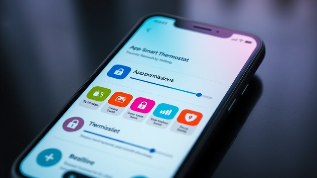 thermostat app security permissions