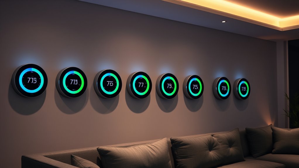 smart thermostats with led rings