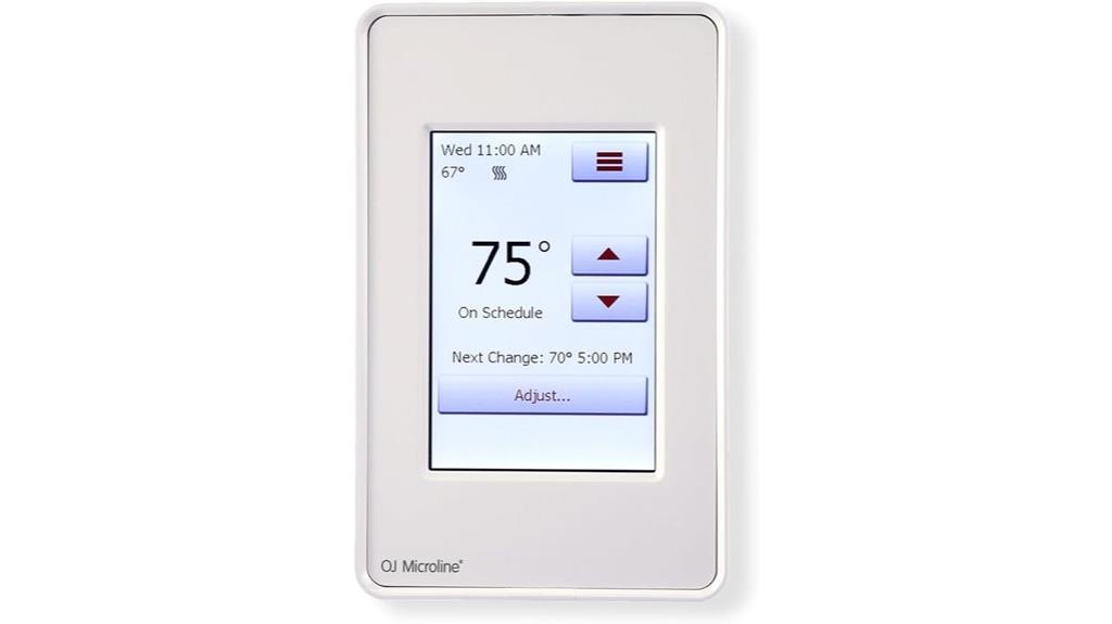 touchscreen thermostat with gfci