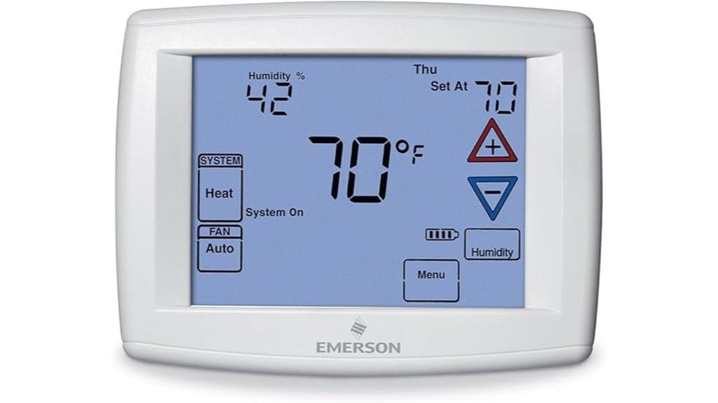 touchscreen thermostat with humidity