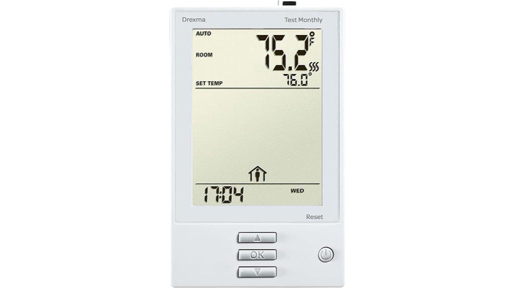 white thermostat with floor sensor