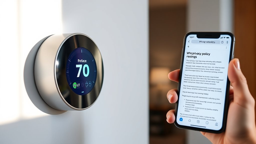 compare thermostat privacy policies