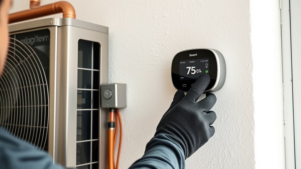smart heat pump thermostat installation