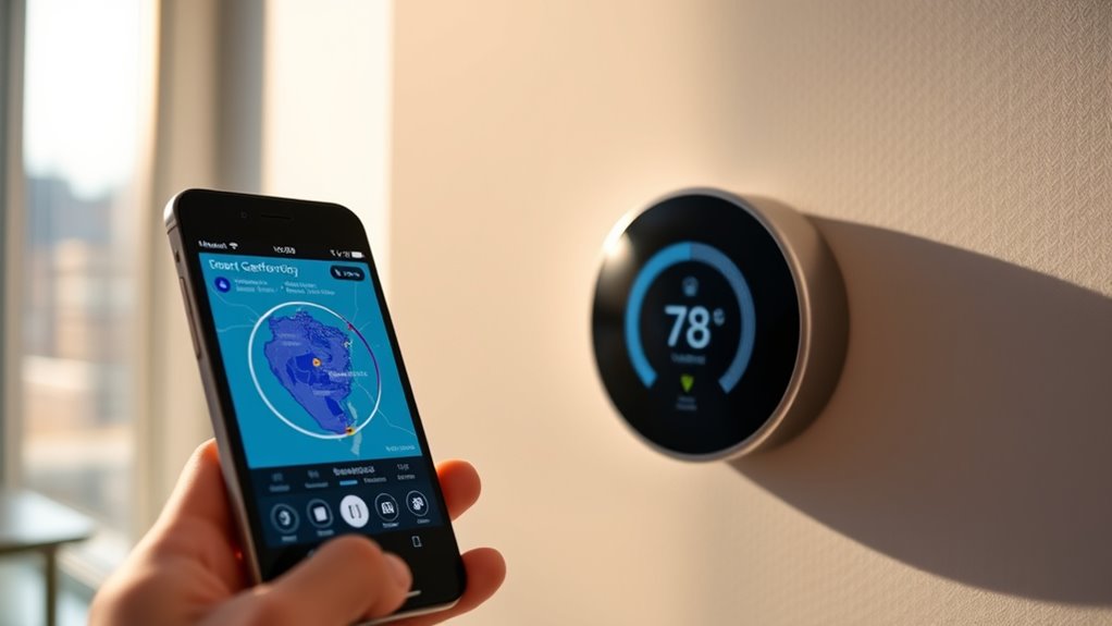 smart thermostat geofencing setup