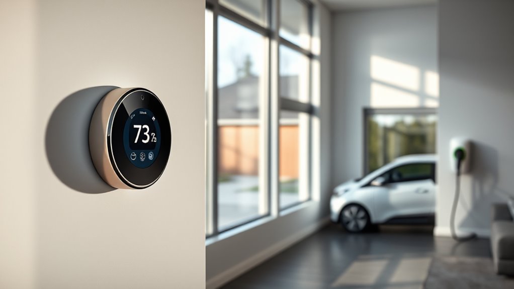 thermostat and ev schedule synchronization