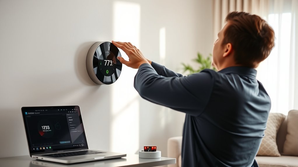 thermostat sensor calibration setup