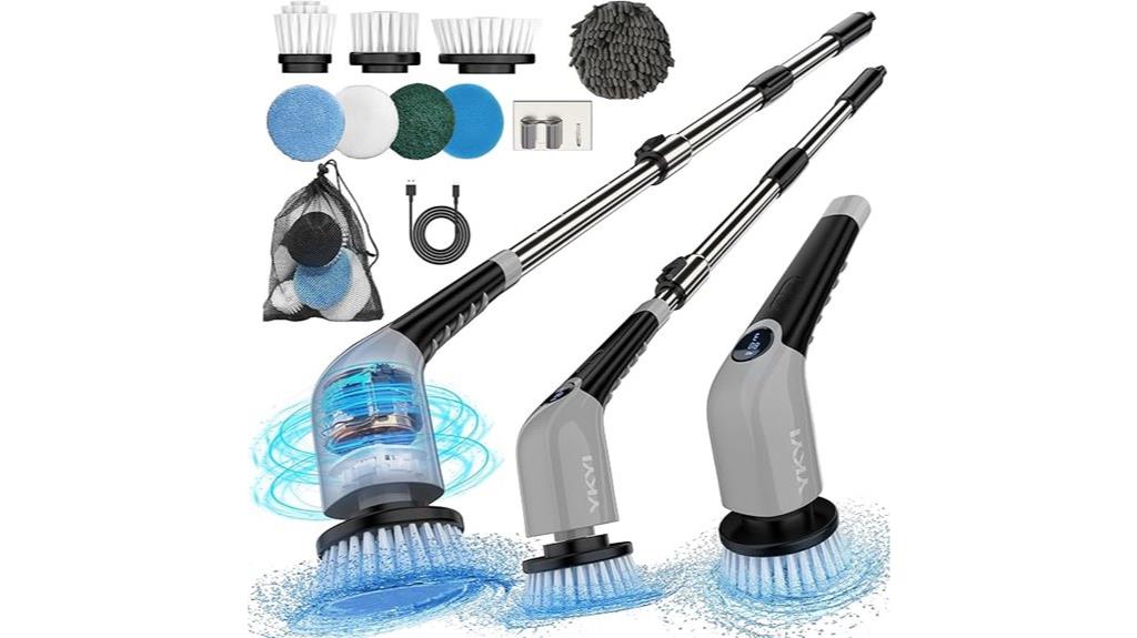 electric spin scrubber with brushes