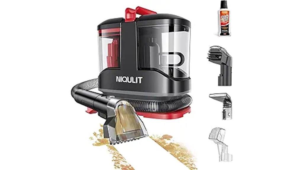 portable cleaning machine with dual brushes