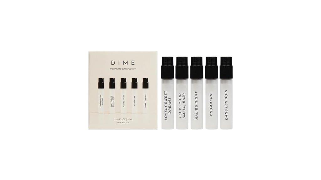 sample set of five perfumes