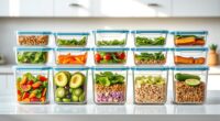 top glass meal storage