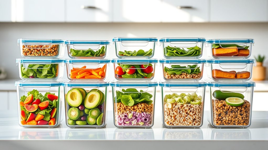 top glass meal storage