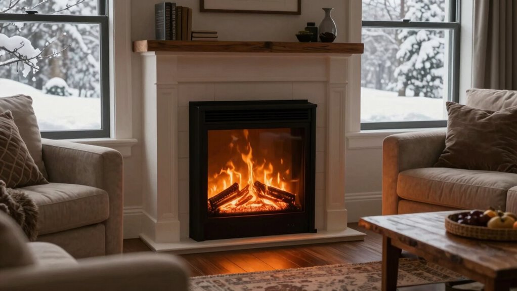 electric fireplaces reduce heating costs