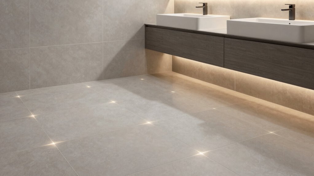 comfortable heated bathroom floors