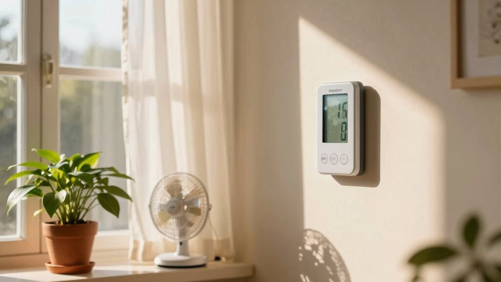 optimize sunlit room thermometers