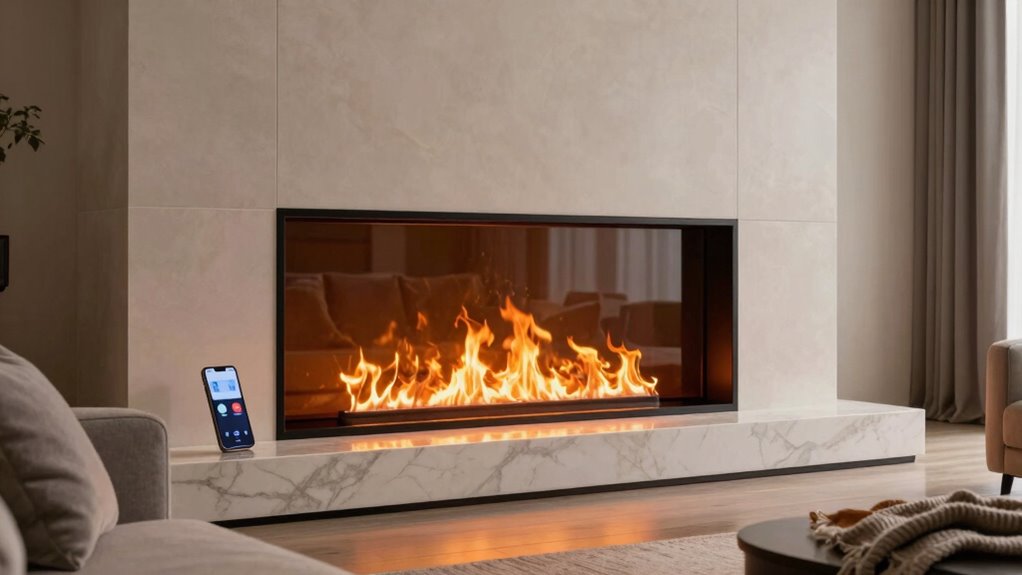 smart convenient modern fireplace