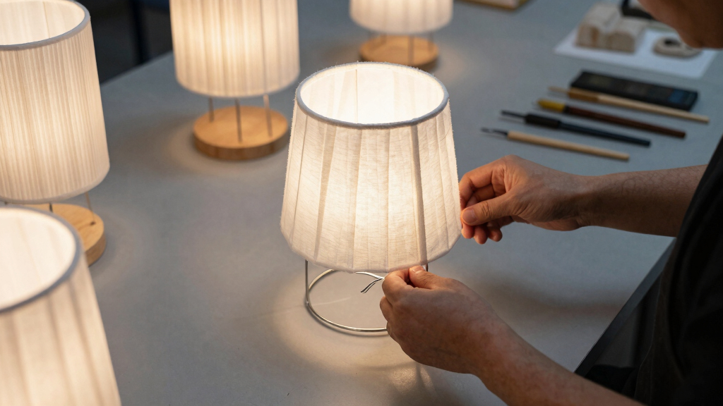 atelier oï and A-POC ABLE ISSEY MIYAKE sculpt lamps from wire and pleated cloth