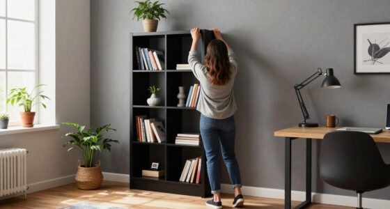 A Renter-Friendly Wall And IKEA BILLY Created A Moody Office