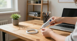 Clever Upcycler Uses Empty Toothpaste Tube To Keep Cords Tangle-Free