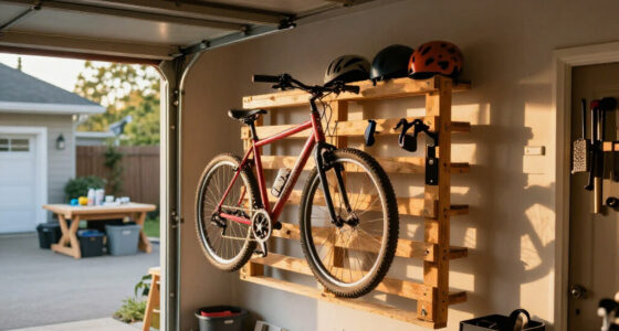 Use Old Wood Pallets To Build A Custom Bike Rack And Organize The Garage