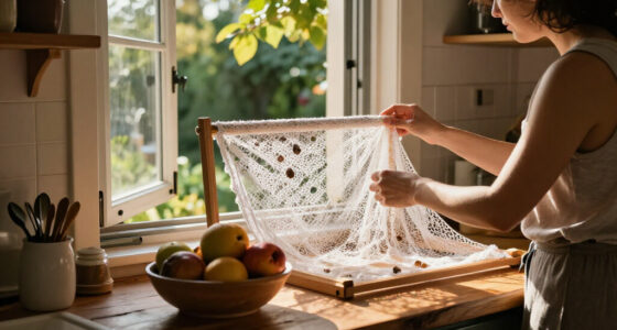 Woman Uses Lace To Keep Bugs Out Of The House With An Impressive DIY
